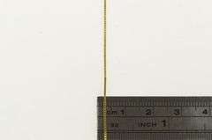 14K Yellow Gold 0.7mm Square Chain Classic Box Link Necklace
