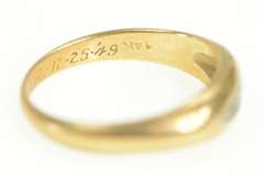 14K Yellow Gold 1940's Diamond Men's Classic Wedding Band Ring