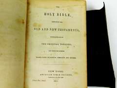 1855 Small Antique Leather Bible