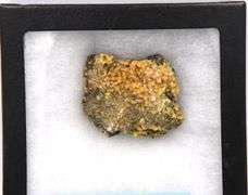 Wulfenite Crystals on Matrix Mina Ojuela
