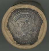 Original Bank-Wrapped BU roll of 20 1964 Silver Kennedy Halves