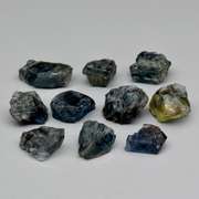 Collectors 10pc. 16.83ct unheated uncut Sapphire set