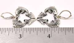 Fish Dangle Earrings In Sterling Silver