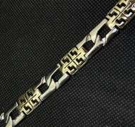 TWO TONE 14K YELLOW/WHITE GOLD DESIGNER INSPIRED BRACELET