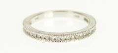 14K White Gold 0.28 Ctw Classic Diamond Vintage Wedding Band Ring