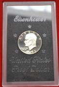 8 Brown Box Ike Silver Dollars.