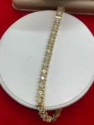 CERTIFIED 14K GOLD AND DIAMOND BRACELET. 5.50 CARATS . MINT