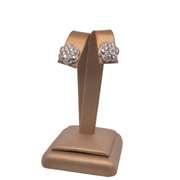 14K WHITE GOLD PAVE EARRINGS