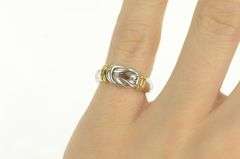 14K White Gold Hamilton Knot Two Tone Classic Vintage Ring
