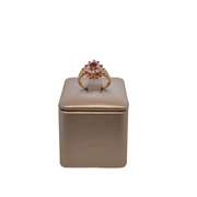 14KT SOLID GOLD, RUBY, & DIAMOND COCKTAIL RING