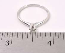 Solitaire Diamond Ring In 14K White Gold
