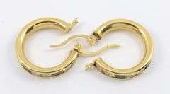 Penny Sized Black & White CZ Hoops
