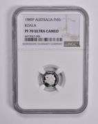 PF70 UCAM 1989 P Australia $5 Platinum Koala NGC