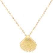 Tiffany & Co. Shell Pendant Necklace in 18K W/Box