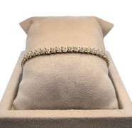 10K GOLD TENNIS S BRACELET WITH DIAMONDS