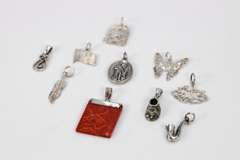Sterling Silver Pendant Assortment Various Sizes & Styles (10 Pendant Lot)