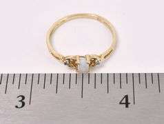 Delicate Opal Ring In Yellow Gold
