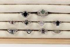 Sterling Silver Curated Ring Assortment Various Sizes & Styles (10 Ring Lot)