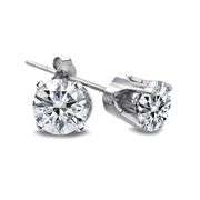 1/4 Ct Round Diamond 14K White Gold Earrings
