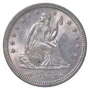 1855 Seated Liberty Quarter Arrows