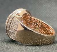 4.00 C.T. T.W. CIRCLE CHAMPIONSHIP STYLE MENS ROSE GOLD ROUND DIAMOND RING
