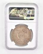 MS62 1894 Guatemala 1 Peso - 1/2R C/S On Chile Peso - Graded NGC