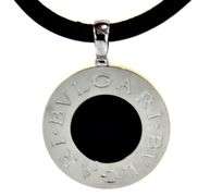 Bvlgari Tondo Reversible Onyx Pendant Necklace in 18K and Steel