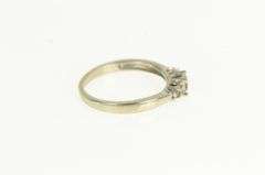 10K White Gold Classic Vintage Diamond Promise Engagement Ring