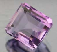 Bright violet 11.07ct emerald cut Amethyst