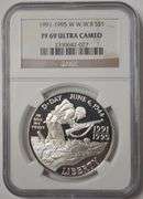 1991-1995 WWII Commemorative Silver Dollar NGC PF 69 Ultra Cameo