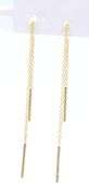 Beautiful Yellow Gold Bar Earring Threaders
