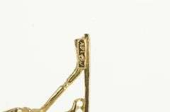 14K Yellow Gold 3D Ice Hockey Player Sport Charm/Pendant