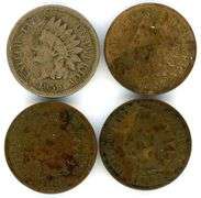 4 Different Indian Head Cents: 1859 – 1889