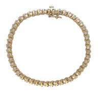 14KT SOLID YELLOW GOLD & 3.0 CARAT DIAMOND TENNIS BRACELET