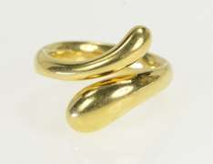 18K Yellow Gold Tiffany & Co. Elsa Peretti Teardrop Bypass Ring
