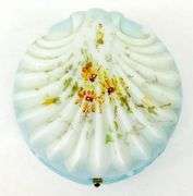 Antique Wavecrest Handpainted Glass Box