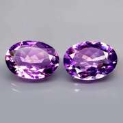 Glittering 9.93ct violet Amethyst pair