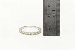 14K White Gold 0.28 Ctw Classic Diamond Vintage Wedding Band Ring