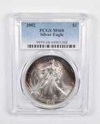 MS68 2002 American Silver Eagle - PCGS Beautiful Tone!