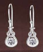 Love knot Platinum over 925 non tarnish sterling silver with dancing