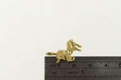 14K Yellow Gold Diamond Cut Unicorn Unique Symbol Charm/Pendant