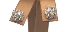 14K YELLOW GOLD PAVE EARRINGS