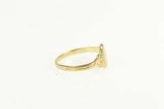 14K Yellow Gold Round Flower Accent Classic Vintage Ring