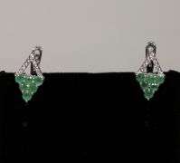 Unique shape Emerald earrings