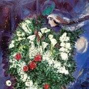 Bouquet with Flying Lover by Chagall (1887-1985)
