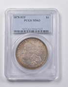 MS63 1878 8TF Morgan Silver Dollar PCGS Great Color