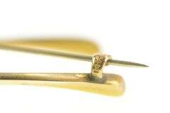 14K Yellow Gold Wish Bone Retro Good Luck Symbol Pendant