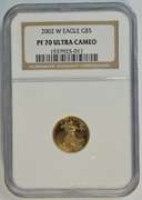 NGC PF70 ULTRA CAMEO 2002-W $5 Gold Eagle coin