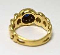 Pretty 18K Sapphire and Diamond Ring