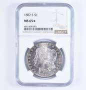 MS65* 1882-S Morgan Silver Dollar - Graded NGC